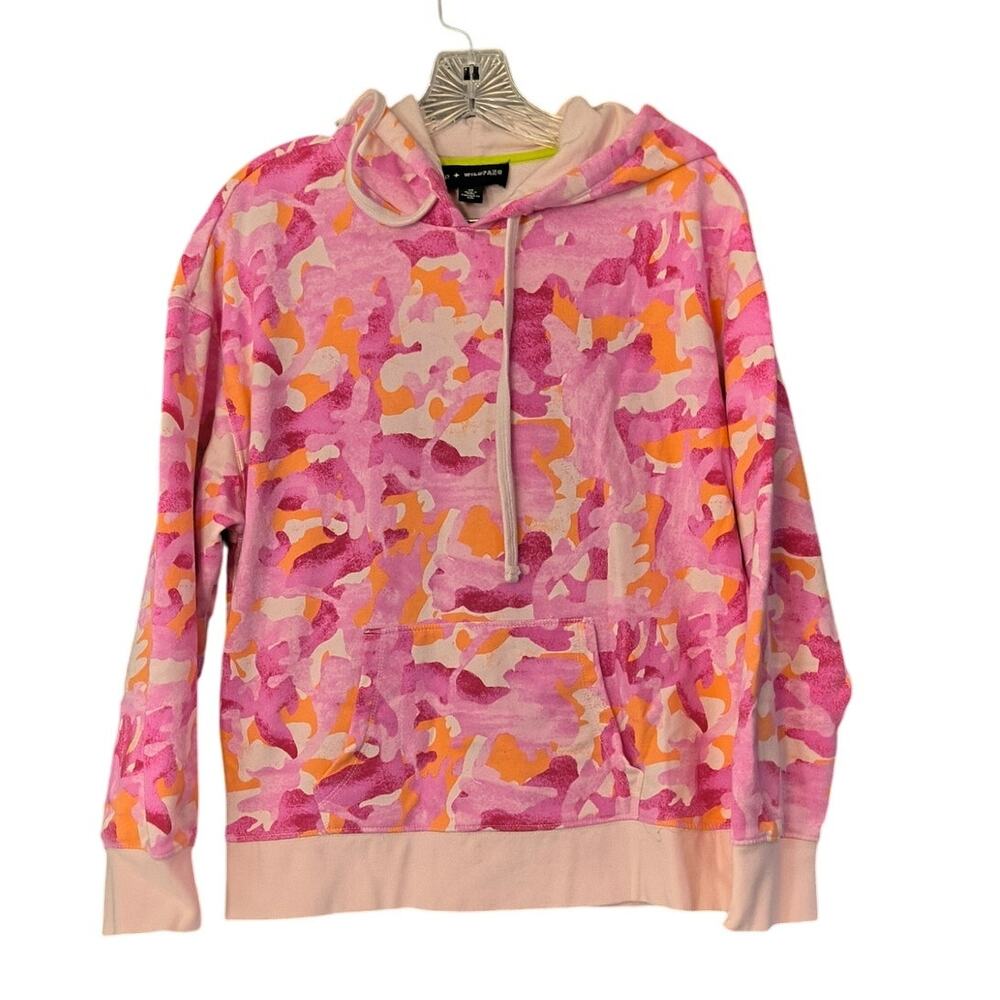 BP + Wildfang Pink Camo Organic Cotton Hoodie - XS